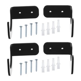PATIKIL 2.4 x 3 x 2 Lightsaber Stand Wall Mount, 2 Pairs Acrylic Lightsaber Display Holder Wall Mount Baseball Bat Holder for Home Lightsaber, Black
