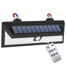 DZGKGM Magnetic Solar RV Light with Motion Sensor, 118 LED Ultra Bright Exterior RV Light, 2400mAh Battery, Easy Install with 2 Strong Magnets, Waterproof Camper & Truck Outdoor Porch Lighting