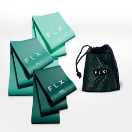 Resistance Bands – 1.8m Long Exercise Bands with 3 Resistance Levels, Carry Bag – Ideal for Yoga, Pilates, Strength Training, Rehab & Home Workouts