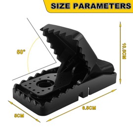 CNMTCCO Rat Traps, Pack of 6, Reusable Impact Traps, High-Strength ABS Plastic Mouse Traps, for Indoor and Outdoor Use, Ideal Rat Trap for Home, Kitchen, Garden