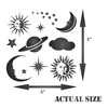 Celestial Stencil, 4.5 x 4.5 inch (S) - Mix Media