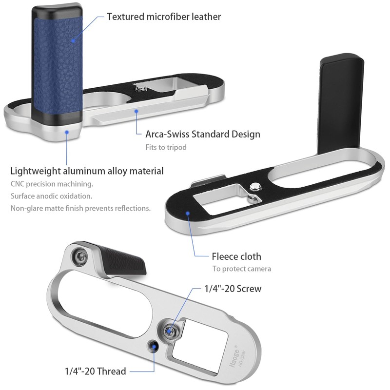 Haoge HG-Q3W カメラブラケットホルダー ハンドグリップ Leica Q3 Q3-43カメラボディ用に設計