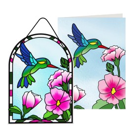 Hummingbird Suncatcher Card, Mothers Day,Birds Window Hangings- Hummingbird Gifts for Women, Wedding Thank You Card