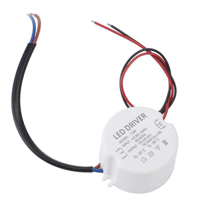 LED Power Supply Driver Waterproof Constant Voltage Transformer 360mA AC85‑265V