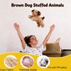 15" Puppy Stuffed Animals, Brown Dog Animals Plush Toys for