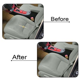 ATUOTPO Driver Side Bottom Leather Perforated Seat Cover Gray #LA15 LB15 Compatible with Lexus ES350 2007 2008 2009 2010 2011 2012