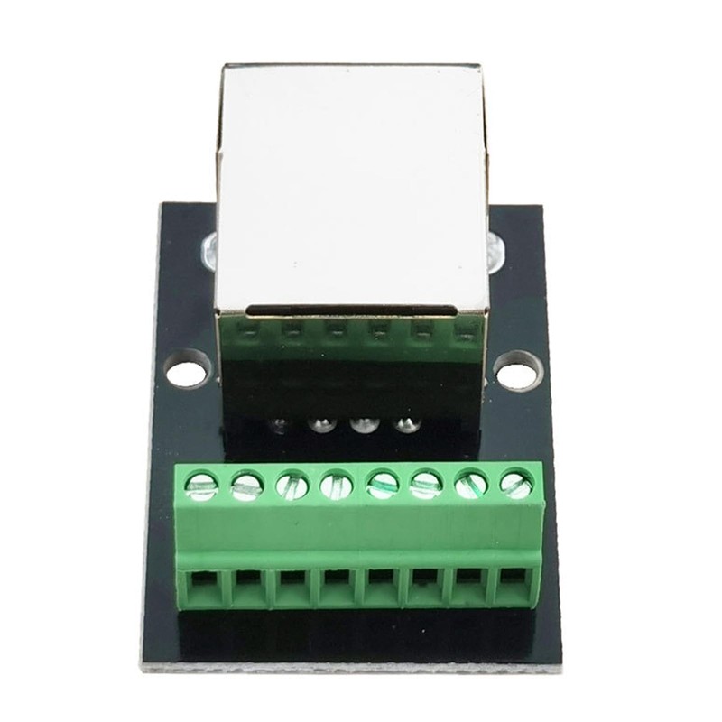 2 pieces RJ45 8pin Ethernet single female terminal breakout board,