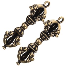 ABOOFAN 2 Pieces Brass Utensils Mini Brass Vajra Pestle Mini Vajra Pestle Embellishment Vajra Pestle Ornaments Small Vajra Pestle Unique Vajra Pestle Vajra Pestle