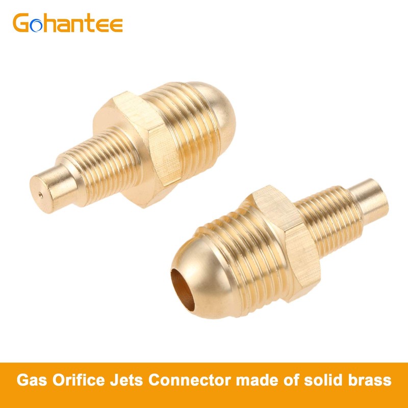 gohantee Propane Orifice Connector Brass Tube Fitting 3/8" Flare x