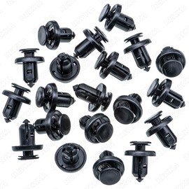 Rexka 20pcs Bumper Fender Grille Clips Stem Length 13 mm Compatible with Honda Acura 91505-S9A-003 Accord Civic CR-V MDX RDX