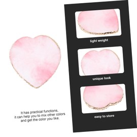 SAFIGLE Heart Shaped Nail Art Palette Resin Manicure Color Mixing Tray for Pigment Blending Easy to Clean Smooth Surface for Nail Art and Makeup Applications