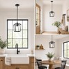 Phaosio Black Pendant Lights Kitchen Island, Modern Farmhouse Light Fixture