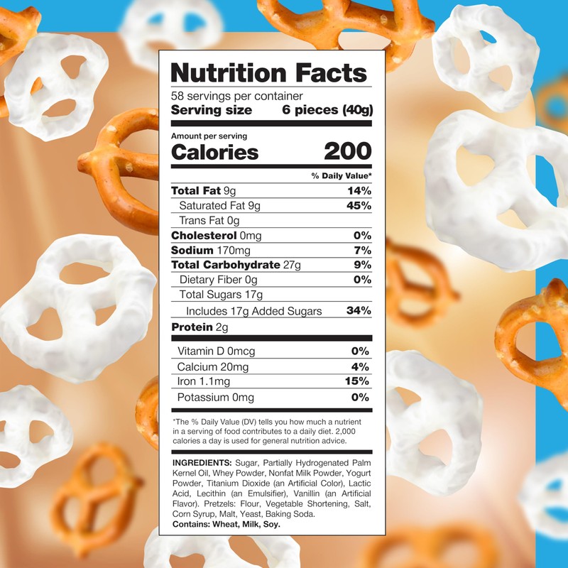 Vanilla Yogurt Covered Pretzels - 5 Pound Bulk Pack -