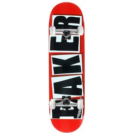 Baker Skateboard Deck Brand Logo Red/Black 7.88" Raw Trucks Assembled