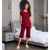 Bestbee Womens Pajama Set 2 Piece Summer Sleepwear Henley Neck