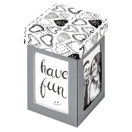walther Design Storage Boxes Grey 7,6 x 11 cm Photo Gift Box Surprise, Explosion Box FB-280-D