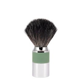 MÜHLE NEO Shaving Brush, chrome-plated and Rubber Grip Handle, sage green