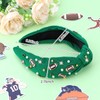 BAHABY Football Headbands for Women Crystal Football Embellished Wide Top