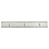 'Boy with Rugby Ball' 30cm (12 Inch) White Plastic Ruler