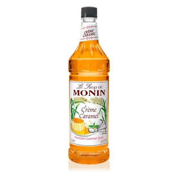 Monin Flavored Syrup, Crème Caramel, 33.8-Ounce Plastic Bottle (1 Liter)