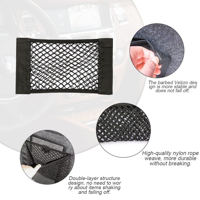 Mesh Cargo Net for Car, Universal Stretchable Trunk Storage Net