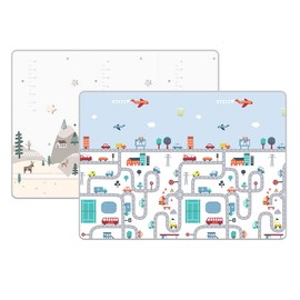 HONLONE Baby Play Mat Reversible Foldable Foam play mat for baby, BPA Free baby mat for floor, playmat for babies with Travel Bag for Indoor Outdoor ‎70 x 47 x 0.2 inches