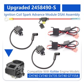 DSAI Ignition Coil 24-584-63-S 24-584-89-S 24-584-52-S 24-584-90-S 24-755-172-S 24-755-173-S fit for Kohler CH740 CH750 CV740 CV750 SV735 SV740 GT1554 24-584-64-S 24-584-53-S 24-584-49-S (2 Pack)