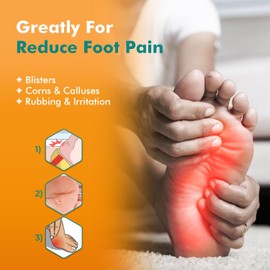 Corn Cushions, Self-Stick Callus Cushions, Corn Pads for Toes, Feet, Bottom of Foot, Heel | Protect Calluses and Reduce Friction - Oval Shape, 5 Sheets (45 Count Total)