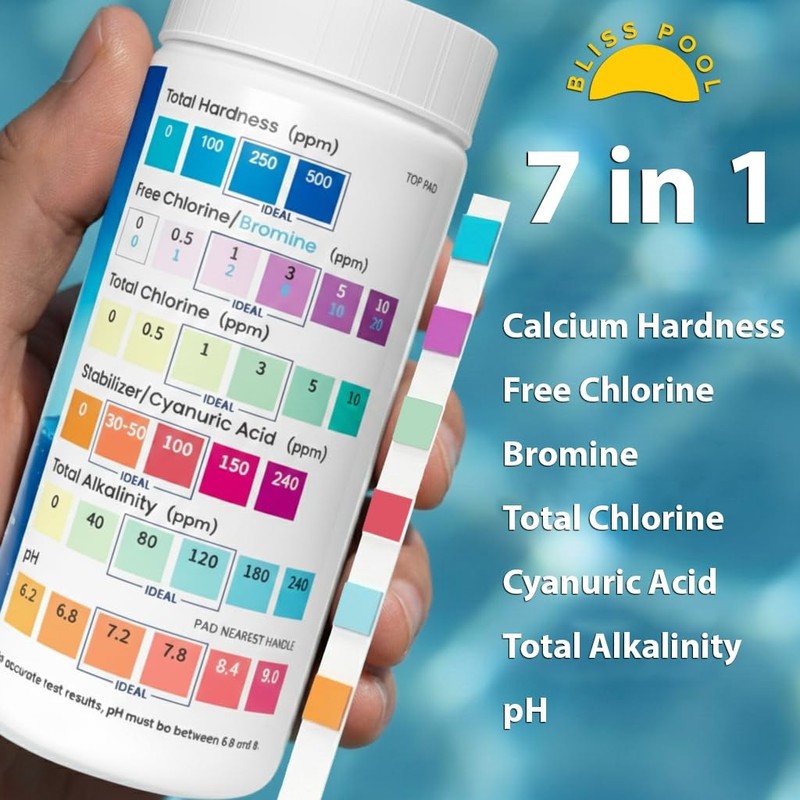 Pool Test Strips with App 7 in 1 (150 Strips)