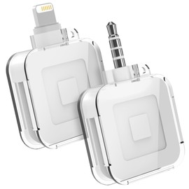 Lanyard Case for Square Reader for Magstripe with 3.5mm Headset Jack or Lightni Connector Cover Case for Square Reader Magstripe Holder (1pack, Transparent