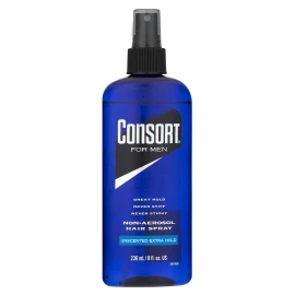 Consort Hair Spray 8oz Unscented X-Hold Pump Non-Aero (2 Pack)
