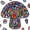 70 Pcs Neon Mushroom Holographic Stickers for Kids, Waterproof Vinyl