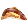 Handcrafted Rainbow Trout Wood Puzzle Box, All-Natural Wood Intarsia Art