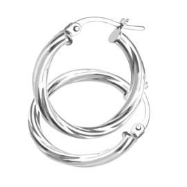 Citerna Ladies Hoop Earrings, 9ct White Gold, Model UER 042W