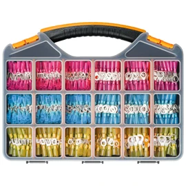 DTLDZSC 600PCS Marine Grade Heat Shrink Wire Connectors-Electrical Connectors Kit of Tinned Red Copper,Crimp Insulated Ring Fork Spade Butt Splice AWG22-16 16-14 12-10 Gauge (600pcs Kit, AWG 22-10)