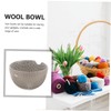 DOITOOL Yarn Bowl Ceramic Crochet Holder for Yarn Storage Grey