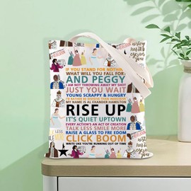 FOTAP Hamilton Quotes Gift Rise Up Tote Bag Hamilton Musical Shoulder Bag Hamilton Broadway Fans Gift Broadway Musical Gift (RISE UP UK)