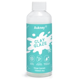 100ML Air Dry Clay Varnish, High Gloss Air Dry Clay Glaze, Sealant, Prevent Clay from Cracking, and Scratch Resistant, for Ceramics, Oil Paintings, Wood (Gloss)