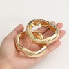 Wrlcorly 2Pcs Gold Bangle Bracelets for Women 14K Gold Plated