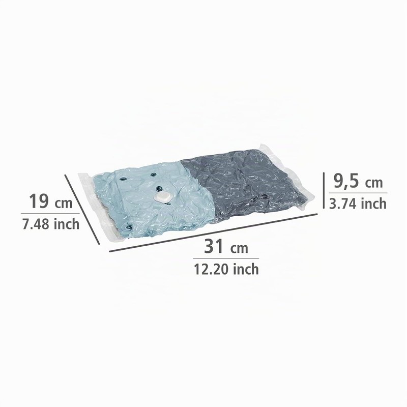 Wenko Vacuum Bags Travel Set of 6 Clear Polythene, 9.5