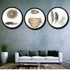 Picture Frame Black Round Wall Hanging Wooden Picture Frame Holder