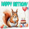Squirrel Birthday Card - Fun Animal Birthday Card 145 x