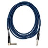 Cascha Professional Line Guitar Cable, Angled, Tweed Blue, 6 m