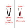 SCCKE 3.3FT 14AWG Battery Alligator Crocodile Clip to 2 SAE