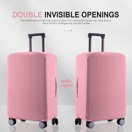 RainVillage Travel Luggage Cover Suitcase Protector Scratch-Resistant Fit 19-31 Inch Suitcase, Not Included Suitcase (Pink, L(26-27 inch))