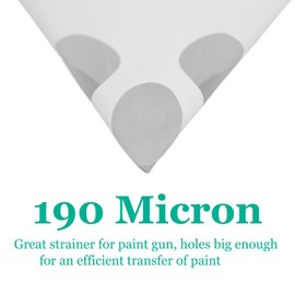 Zilphoba 300pcs Paint Strainer, Paint Filter with 190 Micron Filter Tips for Latex Paint, Paint Sprayer, Airbrush Artist, Resin Filtering