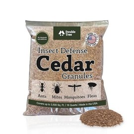 DOUBLE TREE FOREST PRODUCTS Insect Defense Cedar Granules - All-Natural, Pet and Family Safe! - Size: 4 Bags ( 32 LBS )