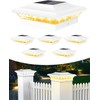 T-SUN 4x4 Post Cap Lights 6 Pack for Vinyl/Wooden Fence,Outdoor