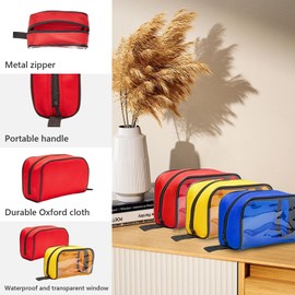 Hyuetrsa 8 Pcs First Aid Pouches,Color Coded First Aid Medical Kit Medical Pouch with Transparent Window,4 Colors Empty First Aid Bag,Portable Medical Bag for Medical Supplies Travel