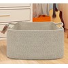 COMFY-HOMI Large Rectangular Blanket Basket, Woven Cotton Rope Baskets for